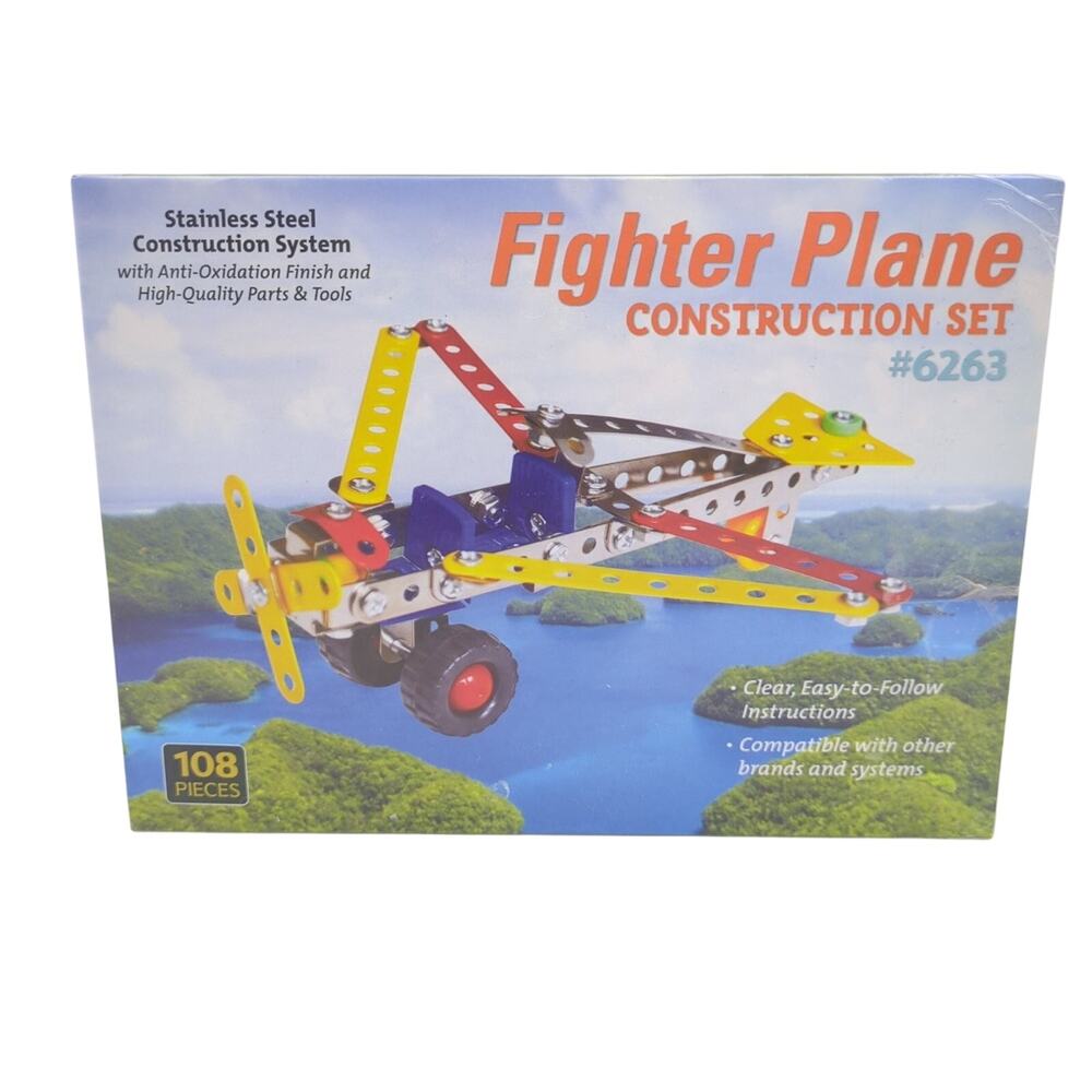 Mud Puddle Fighter Plane Stainless Steel Building Toy Set #6263 108 Pcs NEW